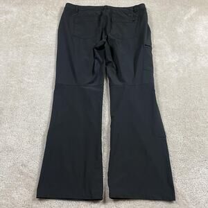 REI Pants Womens 14 Petite Black Stretch Hiking Outdoor Roll-Up Lightweight Zip